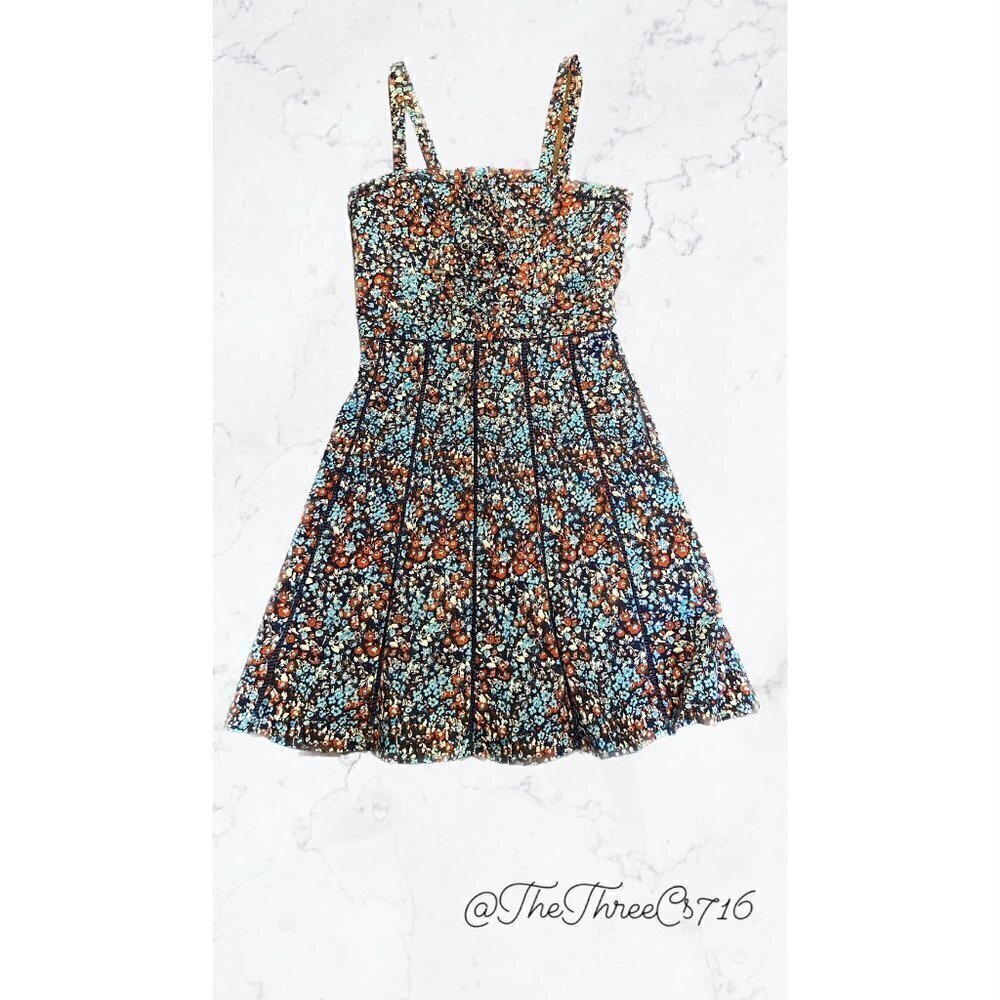 Parker Womens size S Small Red White and Blue floral mini dress